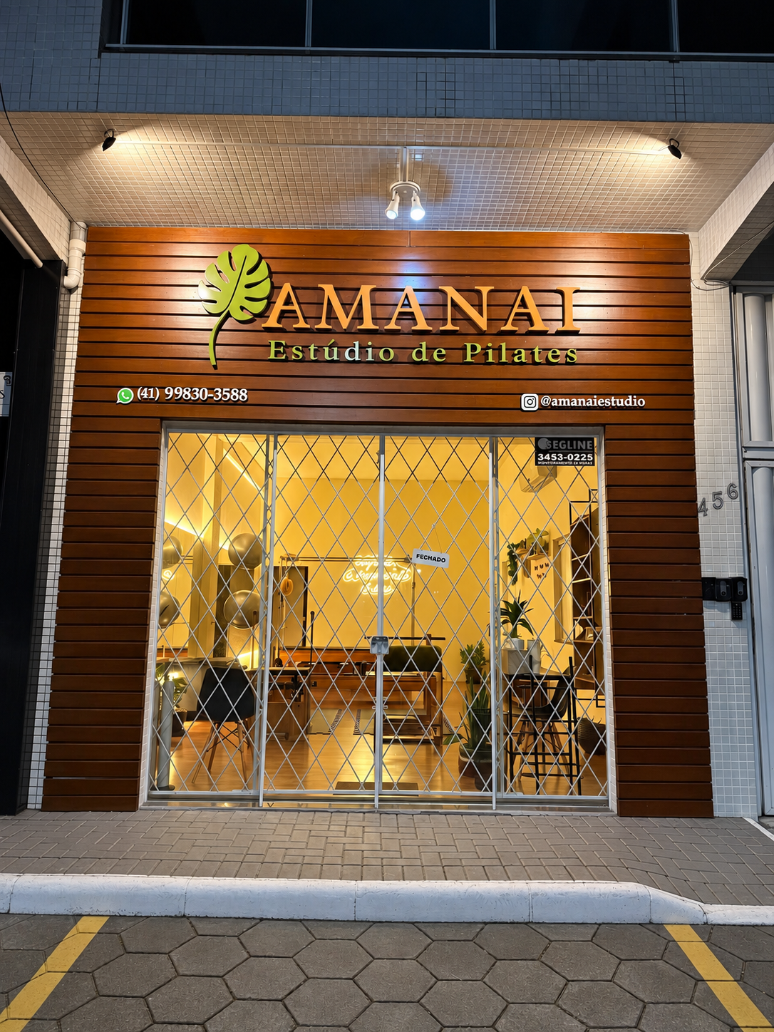 Fachada do Amanai Estúdio de Pilates em Guaratuba